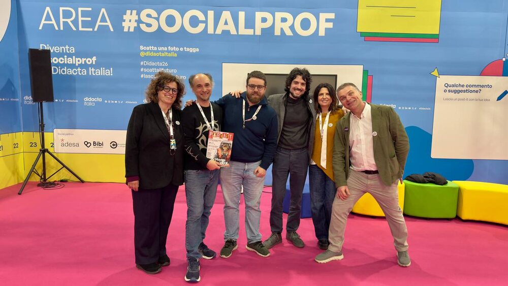 Giuliano Terenzi con i colleghi ASSIPOD alla Fiera Didacta